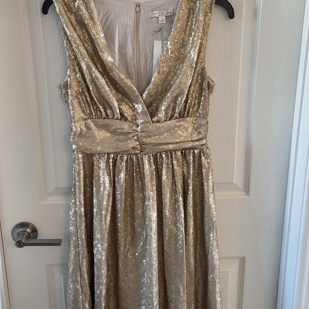 eva mendes for New York & Company Gold Cocktail Dress - Picture 2 of 9